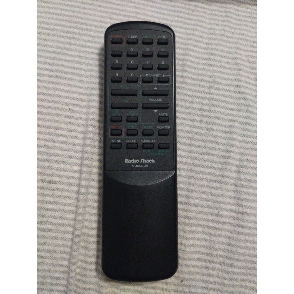 OEM Radio Shack  Model 25 VCR Remote Control - Tested & Works